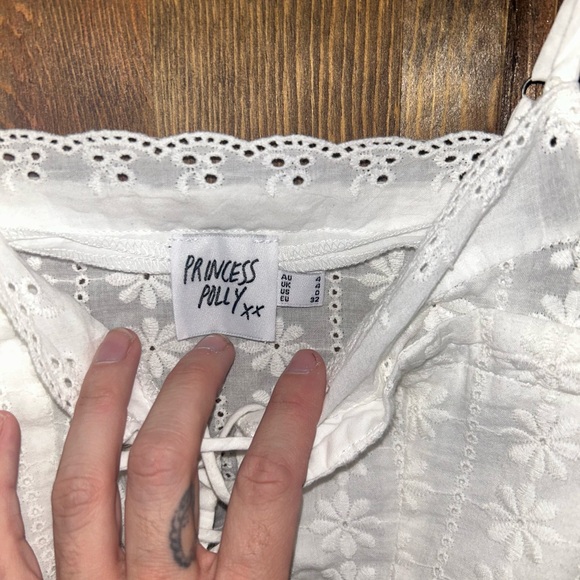 Princess Polly - Amitri LaceUp Top Ivory - Picture 3 of 4